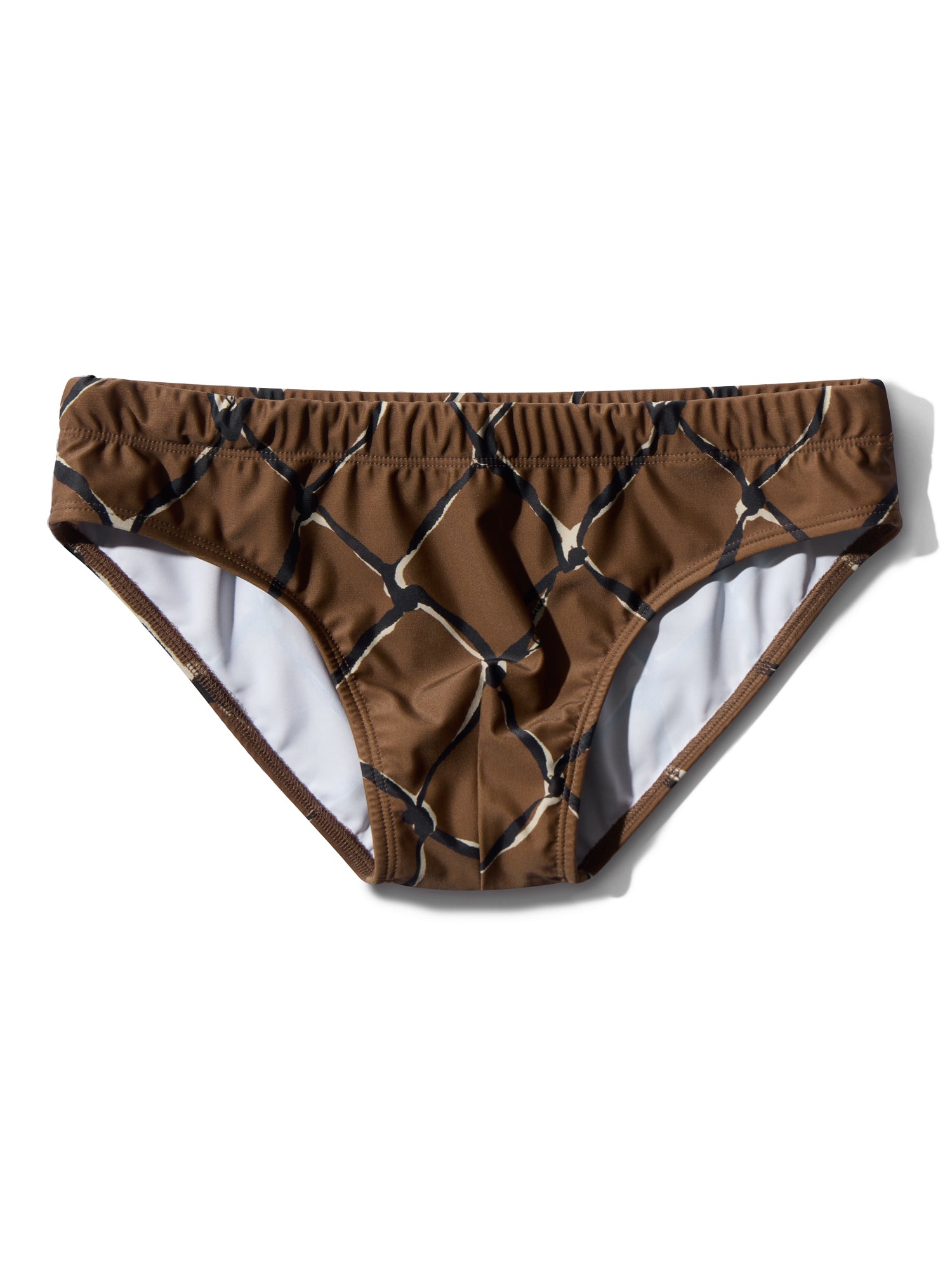 image of swimwear slip in Pescador print front view by Bas Bains