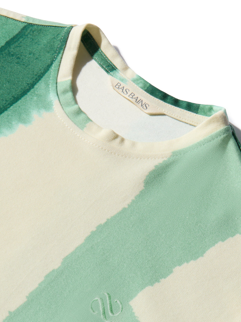 image of organic cotton tank top in Eivissa print detail view by Bas Bains
